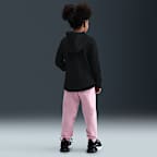 Μπλούζα με κουκούλα και φερμουάρ σε όλο το μήκος Nike Sportswear Club Fleece για μικρά παιδιά