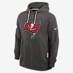 Sudadera con gorro sin cierre Nike Dri-FIT de la NFL para hombre Tampa Bay Buccaneers Initial Home Sideline - Peltre