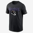 Playera de la NFL Nike para hombre Baltimore Ravens Helmet Essential - Negro