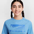 Playera de manga corta Dri-FIT para niños talla grande Nike Multi