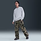 เสื้อคอกลมผ้าเฟรนช์เทรีขนาดโอเวอร์ไซส์ผู้ชาย Nike Club Fleece