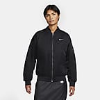 Nike Sportswear Women's Reversible Varsity Bomber Jacket - Black/Black/White