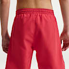 Shorts de playa o alberca con forro de ropa interior de 18 cm para niño talla grande Nike Swim Breaker Logo Tape