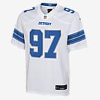 Jersey Nike de la NFL Game para niños talla grande Aidan Hutchinson Detroit Lions - Blanco