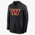 Washington Commanders Alt Men's Nike Dri-FIT NFL Long-Sleeve Hooded Top - Black