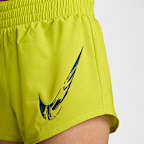 Nike One Women's Dri-FIT Mid-Rise Brief-Lined Graphic Shorts