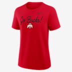 Ohio State Script Mantra Logo Women's Nike College T-Shirt - Red