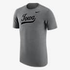 Iowa Men's Nike College T-Shirt - Dark Grey Heather