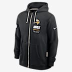 Minnesota Vikings Sideline Standard Issue Men's Nike Dri-FIT NFL Full-Zip Hoodie - Black
