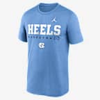 North Carolina Courtside Basketball Legend Men's Jordan Brand Dri-FIT College T-Shirt - Light Blue