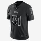 NFL Denver Broncos RFLCTV (Justin Simmons) Men's Fashion Football Jersey - Black