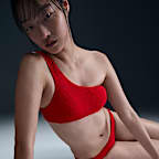 Nike Swim Swoosh Link Women's Terry Asymmetrical Bikini Top