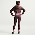 Sudadera con gorro Dri-FIT de cierre completo para niña talla grande Nike Pro Fleece