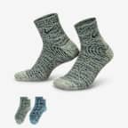 Nike Everyday Cushioned Ankle Socks (2 Pair) - Multi-Color