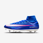 Nike Mercurial Superfly 10 Elite Soft-Ground High-Top Football Boot - Racer Blue/White