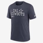 Dallas Cowboys Lockup Men's Nike NFL T-Shirt - Navy Heather