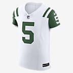 Jersey de fútbol americano Nike Dri-FIT de la NFL Elite para hombre Garrett Wilson New York Jets - Blanco