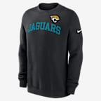 Jacksonville Jaguars Club Men's Nike NFL Pullover Crew - Black