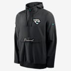 Jacksonville Jaguars Rivalries Collection Sideline Anorak Men's Nike NFL 1/2-Zip Hooded Jacket - Black