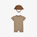 Nike Baby Short Sleeve Romper with Bucket Hat