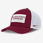 Gorra de rejilla universitaria Nike ajustable para hombre Florida State On-Field Rise - Granate