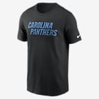 Carolina Panthers Primetime Wordmark Essential Men's Nike NFL T-Shirt - Black