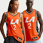 Jersey Nike Swingman de la NBA para hombre de Kawhi Leonard de Los Angeles Clippers City Edition - Naranja brillante