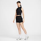 กางเกงปั่นจักรยานขาสั้น 5 นิ้วเอวสูงผู้หญิง Nike One Rib