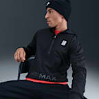 Sweat à capuche Nike Sportswear Air Max à demi-zip en tissu Fleece en maille de polyester pour homme