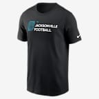 Jacksonville Jaguars Team Outline Essential T-Shirt Men's Nike NFL T-Shirt - Black