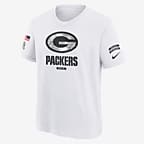 Green Bay Packers Salute to Service Primary Edge Legend Big Kids' Nike Dri-FIT NFL T-Shirt - White