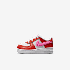 Nike Force 1 LV8 Baby/Toddler Shoes - Picante Red/White/Pink Spell