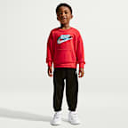 Conjunto de 2 piezas con cuello redondo de tejido Fleece Snow Motion para niños Nike Sportswear - Negro