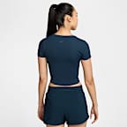 Nike One Fitted Women's Dri-FIT Short-Sleeve Cropped Top
