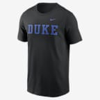 Duke Blue Devils Primetime Wordmark Men's Nike College T-Shirt - Black