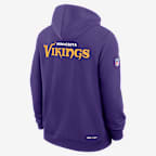 Minnesota Vikings Initial Home Sideline Men's Nike Dri-FIT NFL Pullover Hoodie
