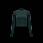 Playera de manga larga de tejido Fleece cálido de corte slim de medio cierre para mujer Nike Sportswear Phoenix Plush