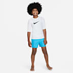 Playera de manga corta Dri-FIT con protección contra los rayos UV para niño talla grande Nike Swim Hydroguard Essential