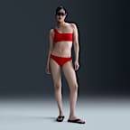 Nike Swim Swoosh Link Women's Terry Asymmetrical Bikini Top