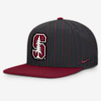 Stanford Primetime Pin Stripe 2-Tone Men's Nike Dri-FIT College Adjustable Hat - Black