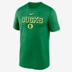 Playera universitaria Nike Dri-FIT para hombre Oregon Sideline Legend - Verde manzana