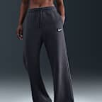 Pants de tiro alto de pierna amplia para mujer Nike Sportswear Phoenix Fleece