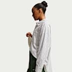 Nike Sportswear Chill Poplin Women's Oversized Woven Long-Sleeve Striped Top