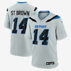Amon-Ra St. Brown Detroit Lions Rivalries Collection Men's Nike NFL Game Jersey - Silver