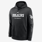 Los Angeles Dodgers Fashion Club Men's Nike MLB Pullover Hoodie - Black