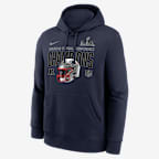 Sudadera con gorro sin cierre Nike de la NFL para hombre New England Patriots 2026 AFC Champions Glory Shield - Azul marino