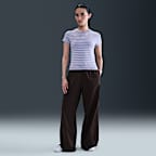 ナイキ スポーツウェア チル ニット ウィメンズ スリム ストライプド Tシャツ