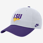 LSU Nike College Campus Cap - White