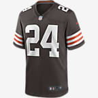 NFL Cleveland Browns (Nick Chubb) Men's Game Football Jersey - Seal Brown