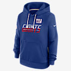 New York Giants Sideline Standard Issue Women's Nike Dri-FIT NFL Pullover Hoodie - Royal